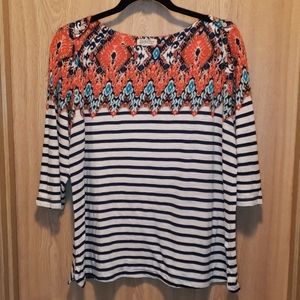 Lucky 1X Boatneck 3/4 Sleeve Tee